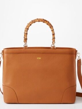 Mark and Graham EMILY BAMBOO LEATHER TOTE